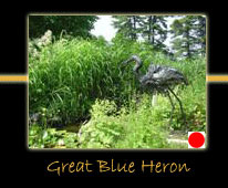 great blue heron steel sculpture by canadian sculptor hilary clark cole