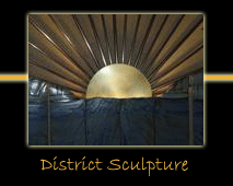 district steel sculpture by canadian sculptor hilary clark cole